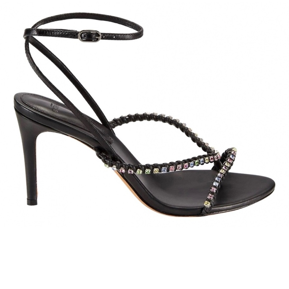 $575 ALEXANDRE BIRMAN EVA CRYSTAL Embellished Ankle-Strap SANDALS HEELS 39